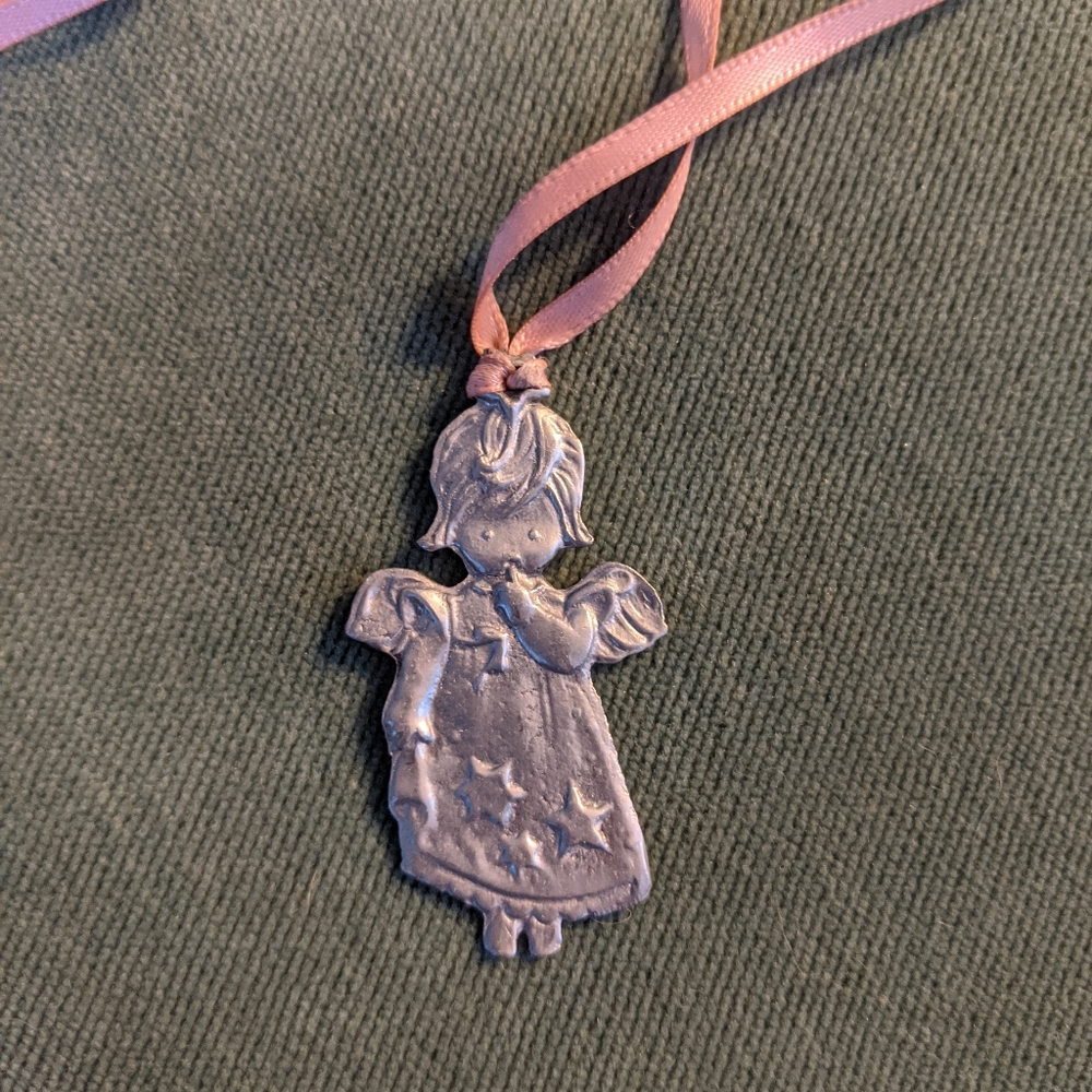 Pewter angel necklace